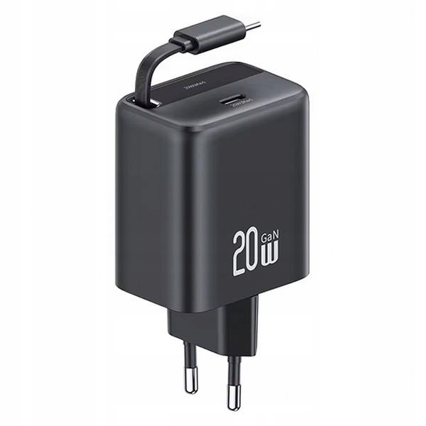 Usams Síťová nabíječka 1xUSB-C s navíjecím kabelem Usb-c Retractable Pd+qc 20W Gan