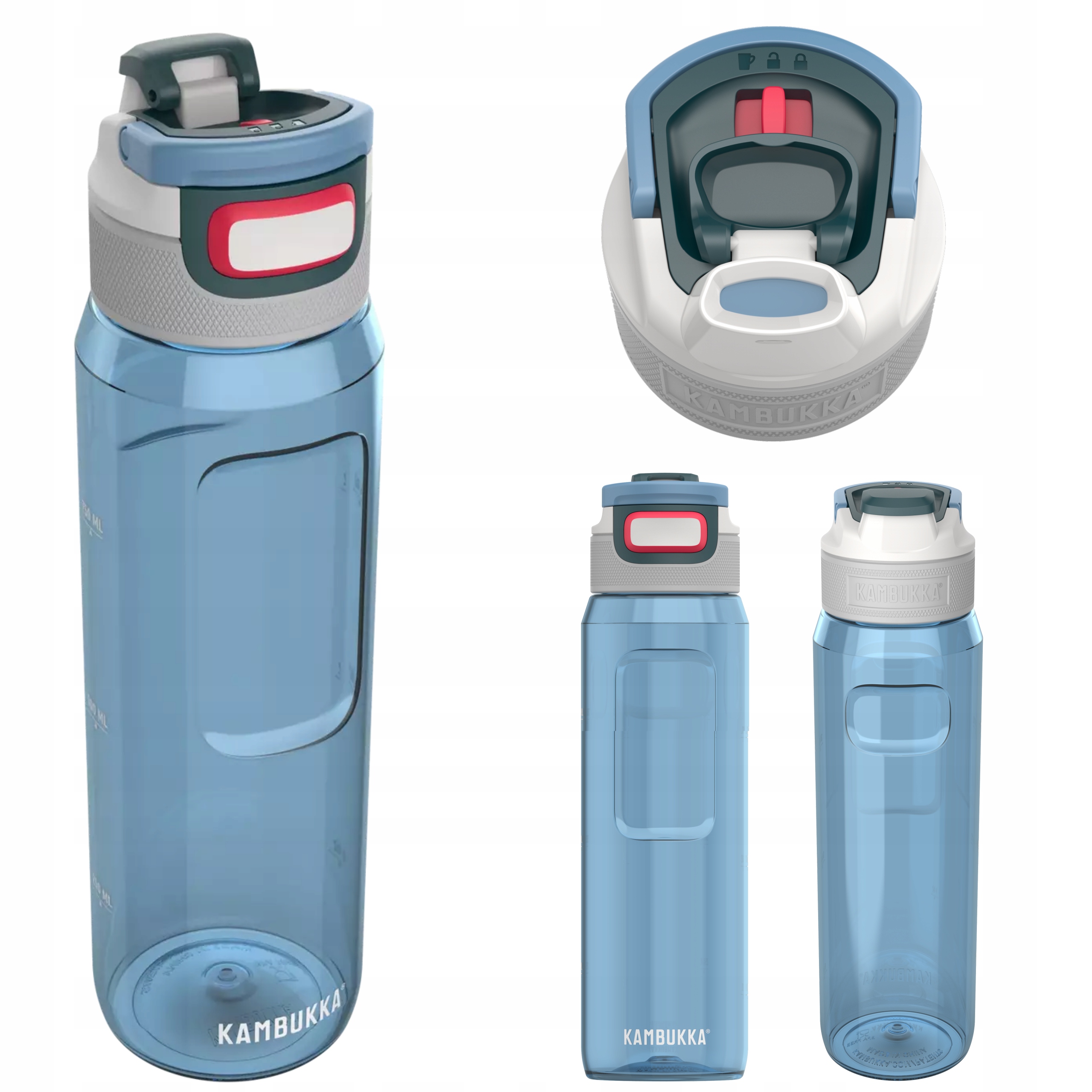 Bidon KAMBUKKA butelka na wodę 1000 ml tritan BPA FREE uchwyt