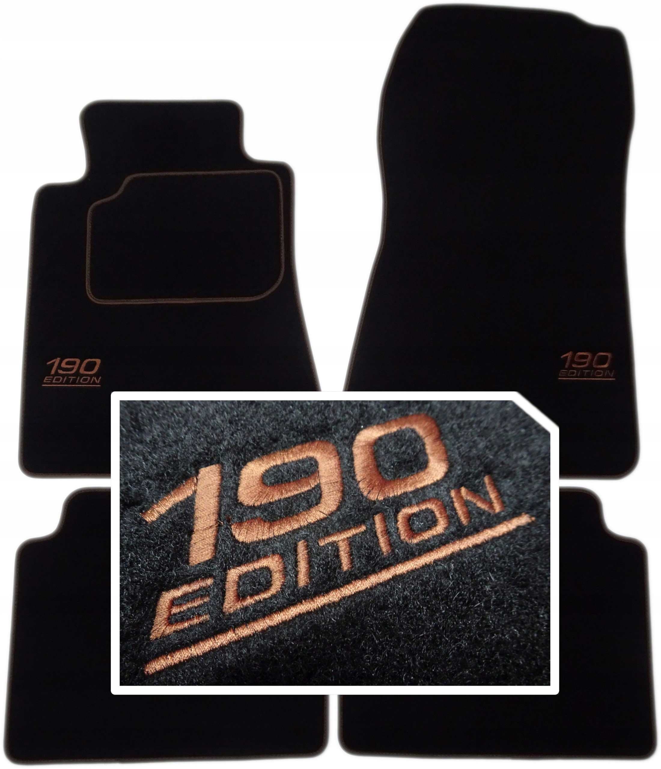 Mercedes 190 W201 классические коврики + вышивка CH2