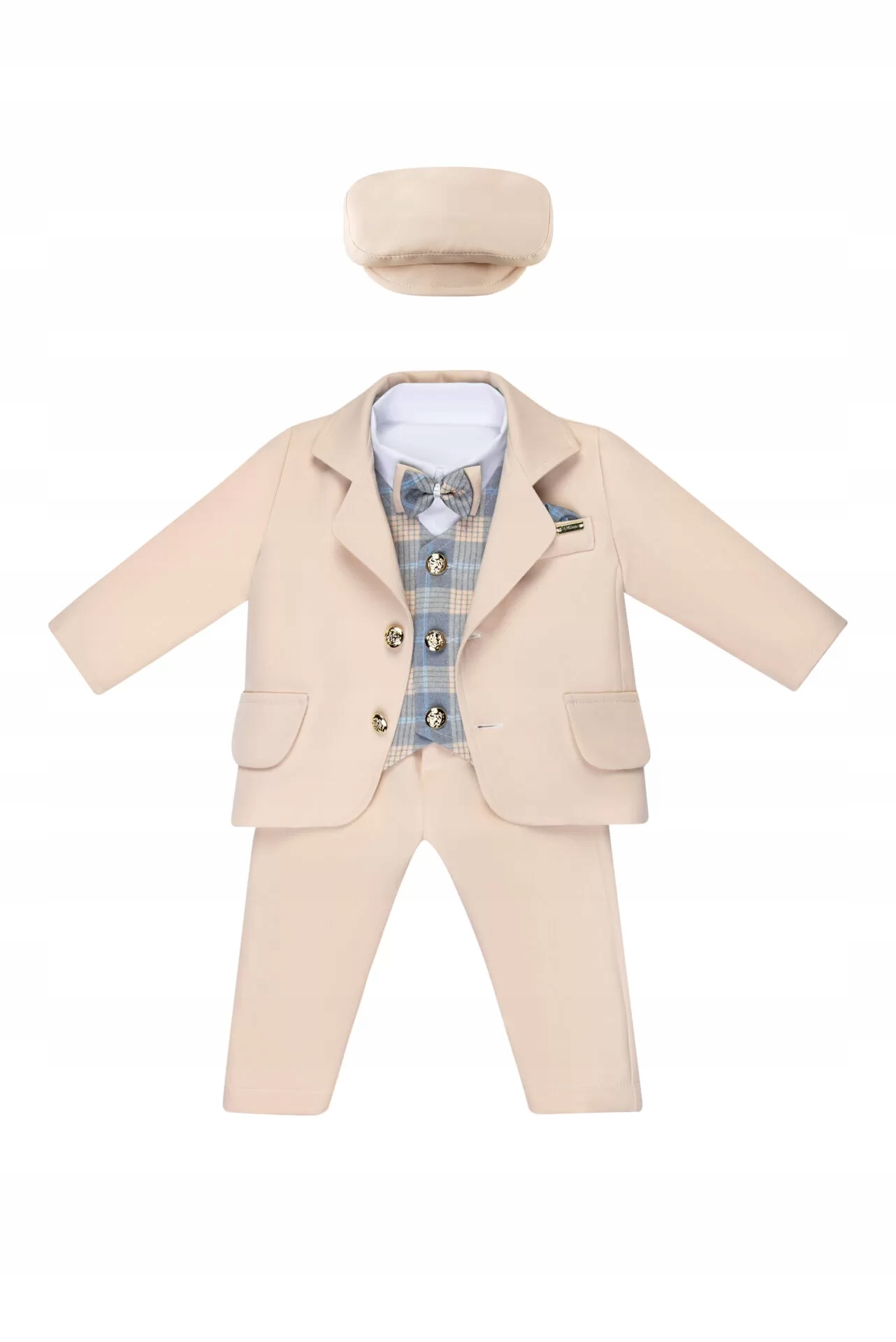 GARNITUREK BEŻOWY Z KAMIZELKĄ - 74