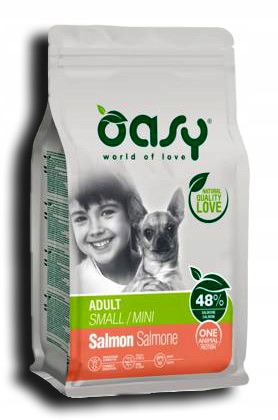 Levně Oasy suché krmivo pro psy One Protein Mini Adult losos 2,5 kg
