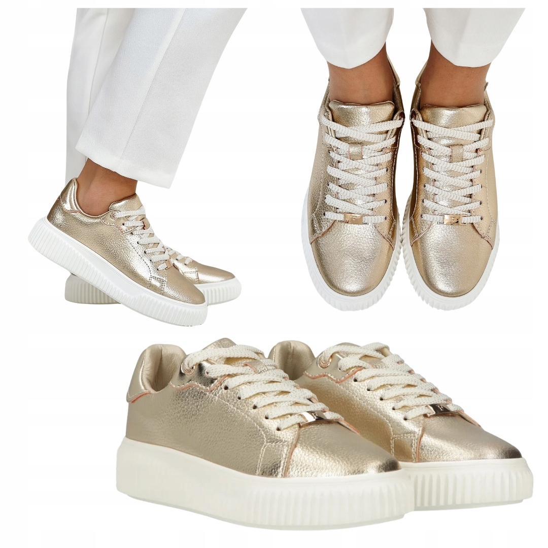 Buty Sportowe Damskie Filippo 36 Modne Wiosenne Skórzane Sneakersy