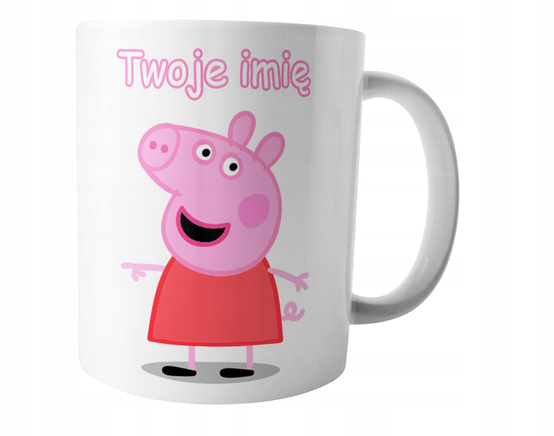 KUBEK ŚWINKA PEPPA Z TWOIM IMIENIEM - WIELE WZORÓW