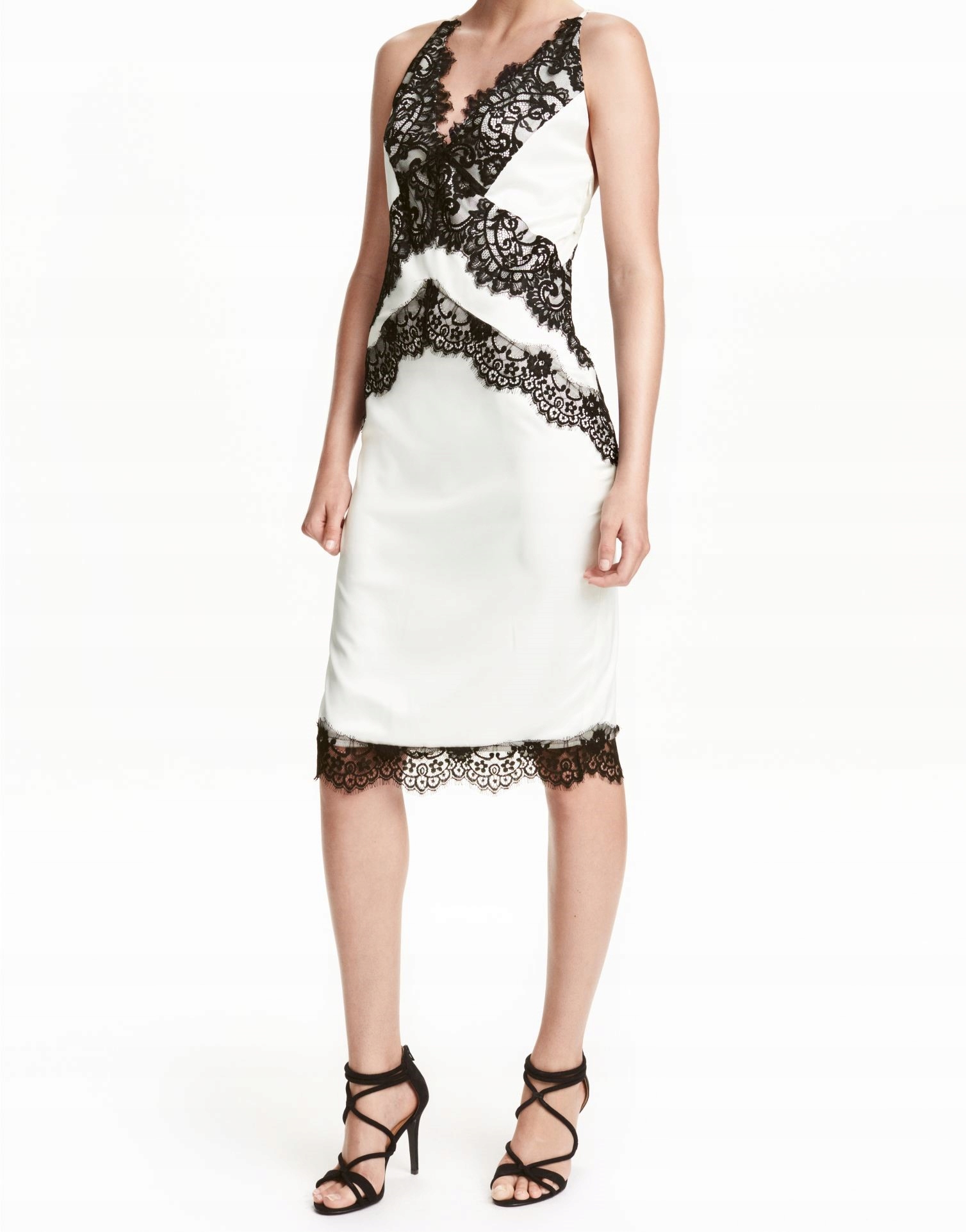 

Sukienka Satynowa z koronką H&m r.36