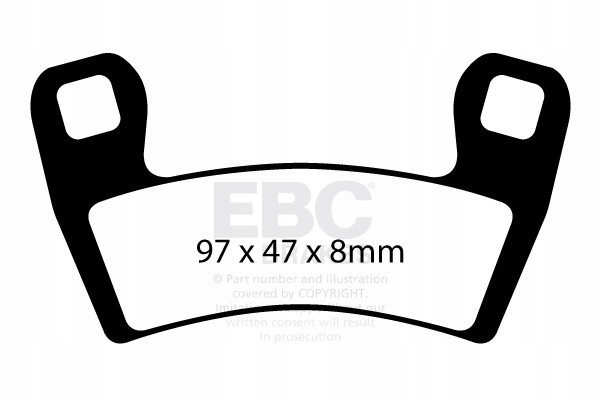 Brzdové doštičky Ebc FA657R (súprava na 1 kotúč)