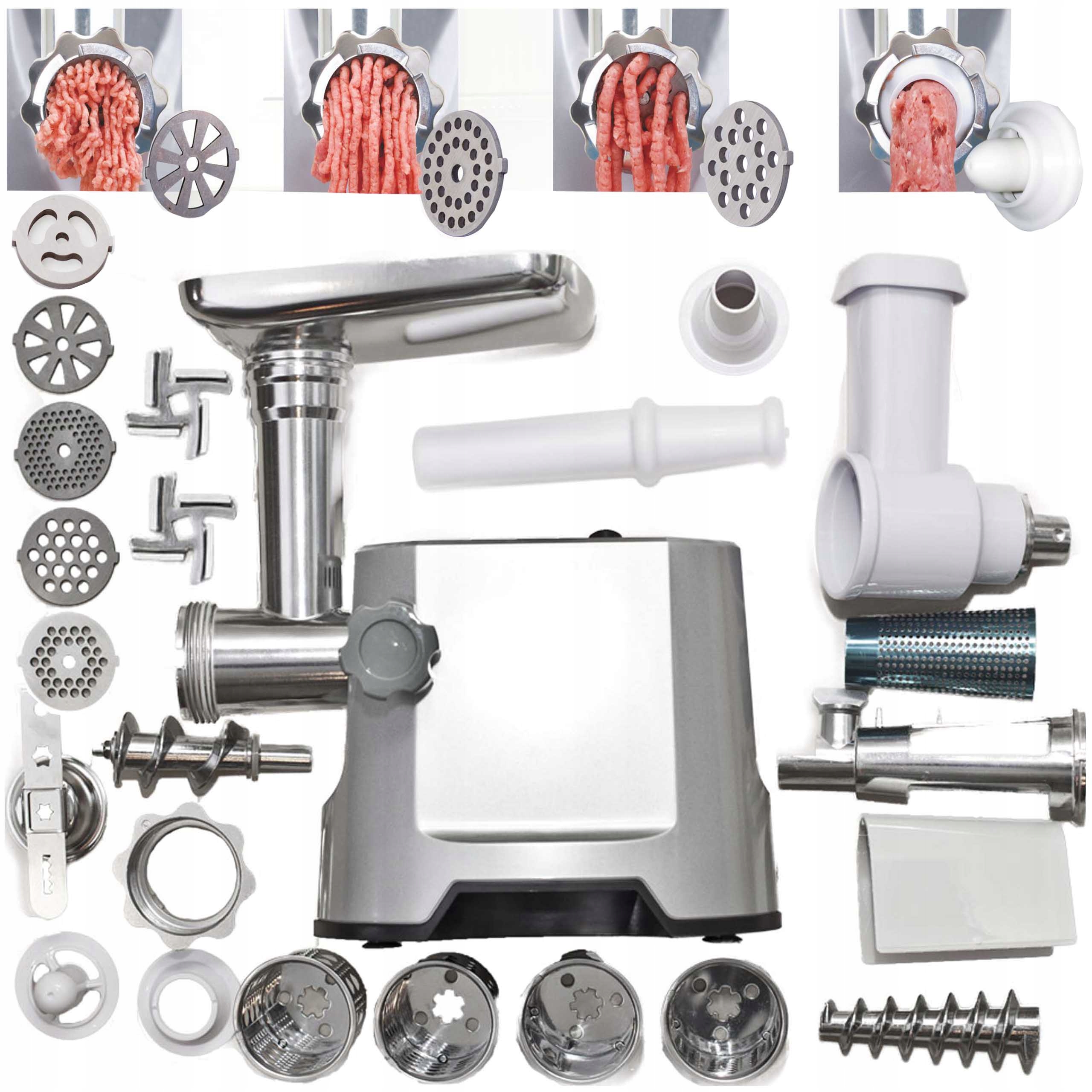 Maszynka Do Mielenia Mięsa Berlinger 2000 W Duża Moc Szatkownica Wyciskarka