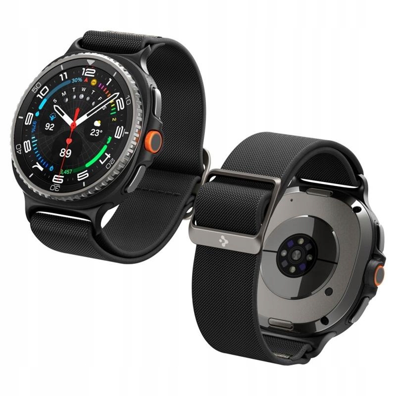 Czarny Pasek Spigen Do Galaxy Watch 8 8 Classic 40 44 46, Sportowy