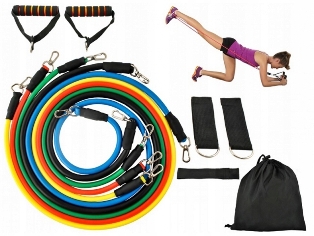 5 GUM OPOROWYCH DO ĆWICZEŃ SIŁOWYCH GUMY ZESTAW