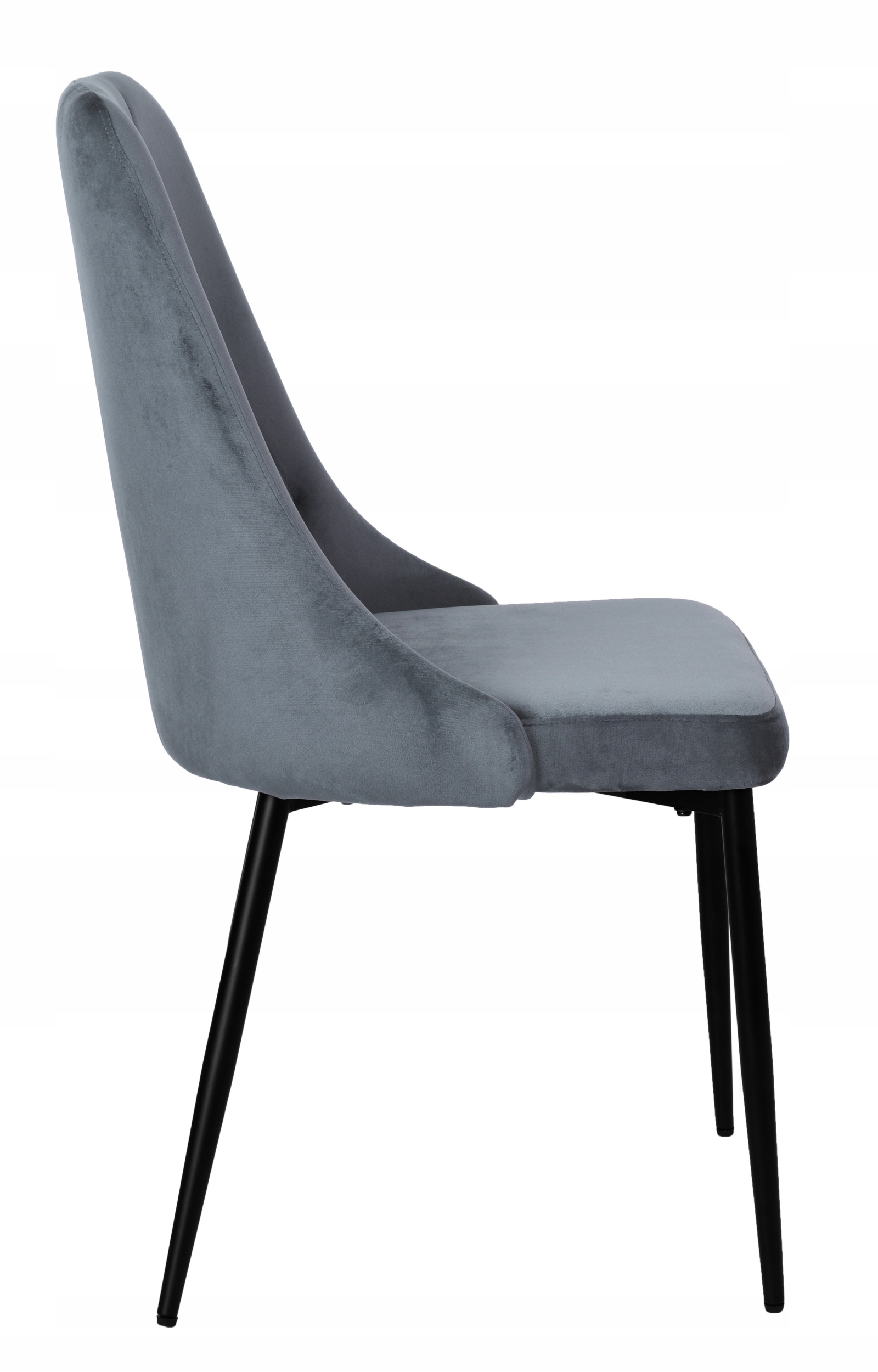 KRZESŁO TAPICEROWANE NOWOCZESNE WELUROWE CZARNE METALOWE NOGI LOFT CHAIR Model Lincoln