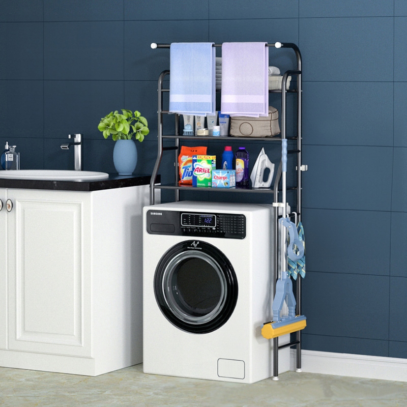 PÓŁKA NAD PRALKĘ STOJAK DO ŁAZIENKI PRALNI SZAFKA ŁAZIENKOWA CZARNA PŁ5 EAN (GTIN) 5904119636066