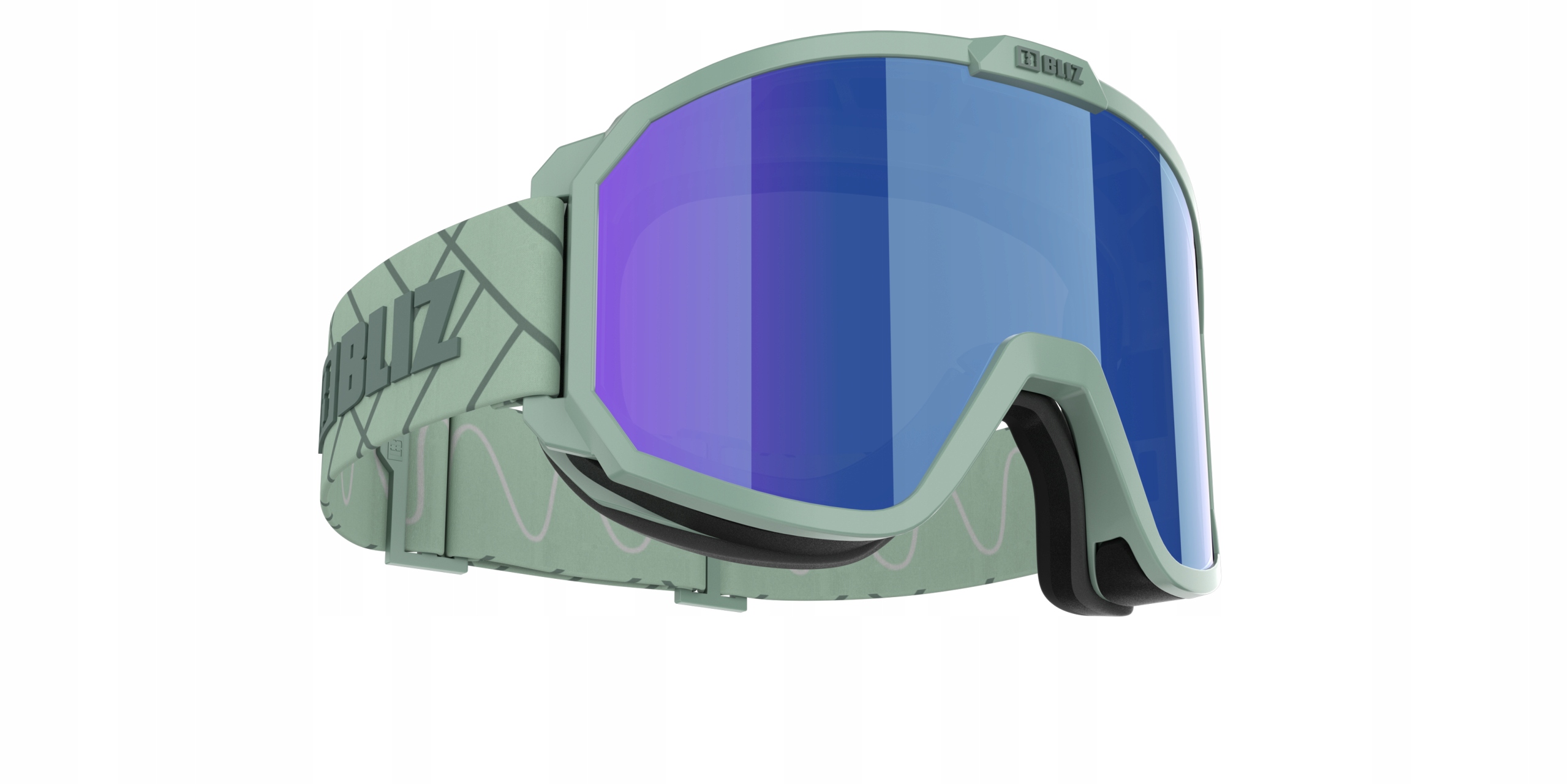 Brýle Bliz Rave matt Green/ Brown With Blue Multi Lens KAT.3