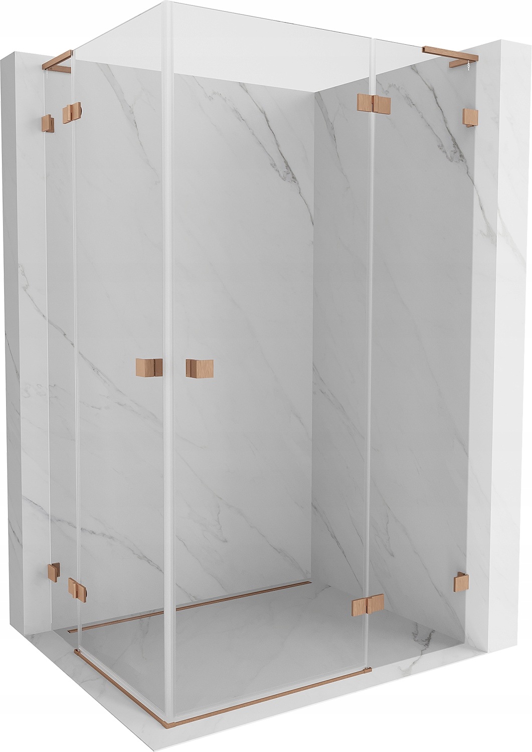 Mexen Lunar L Duo kabina prysznicowa uchylna prawa 115 x 70 cm, transparent