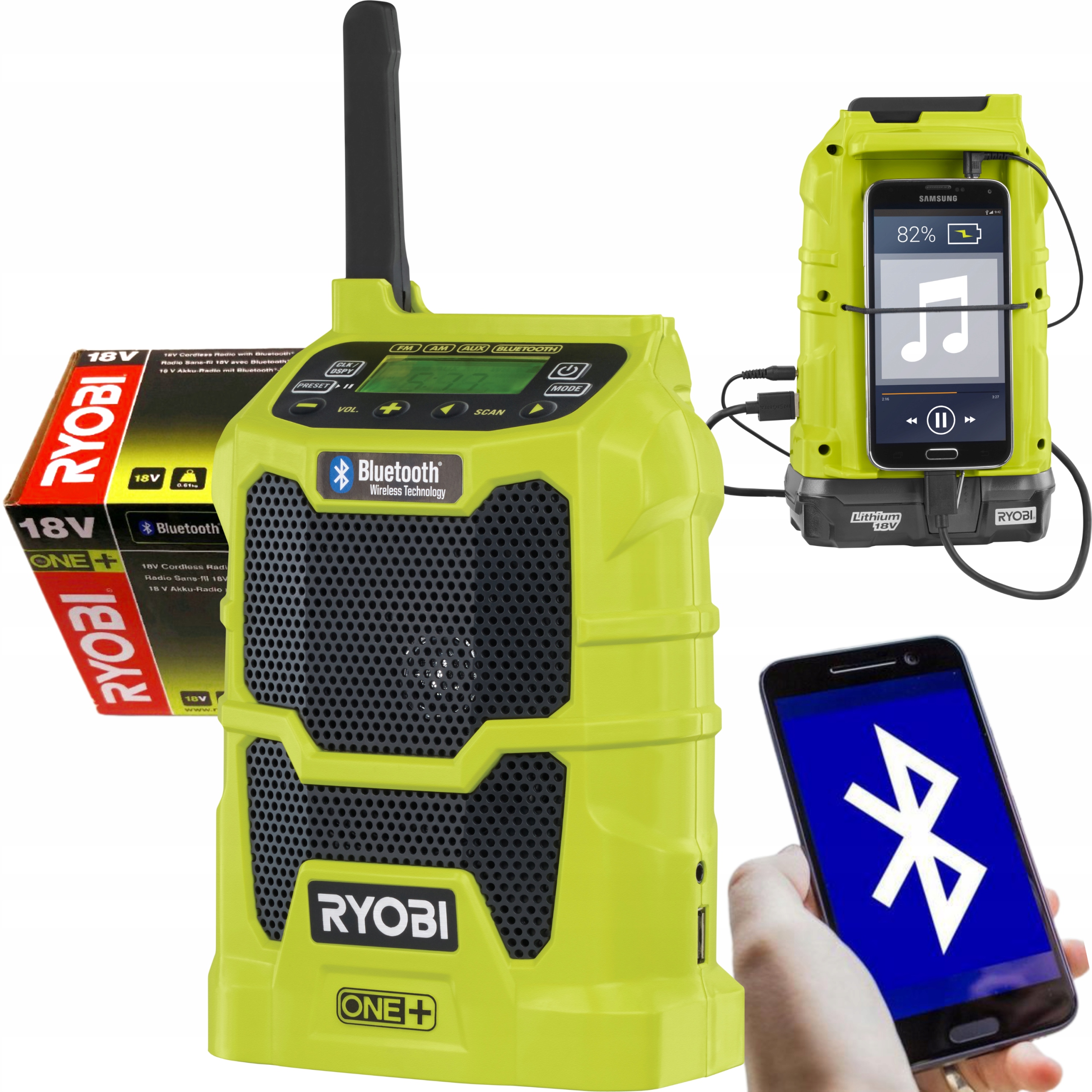 

Akumulatorowe Radio Bluetooth R18R-0 18V Ryobi