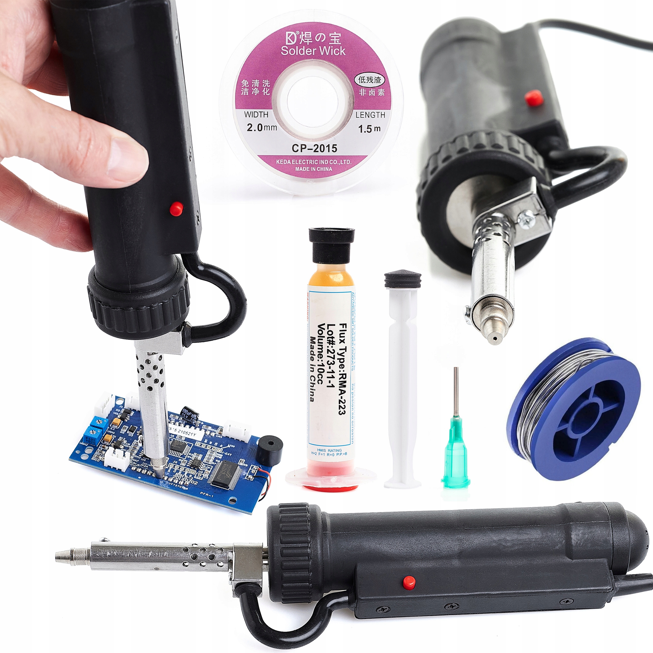 Elektrický Odpáječ Cínu 350W 4XGROT Tavidlo Pletenina Cín