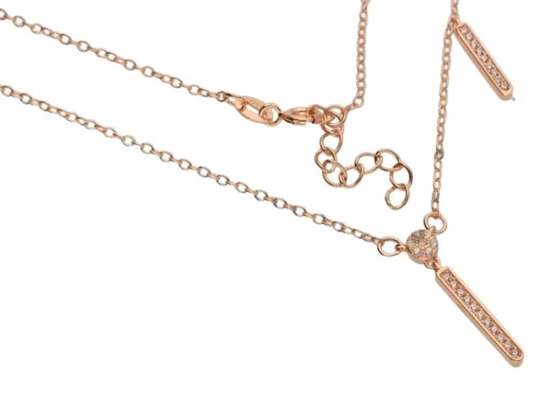 Stříbrný dámský náhrdelník 925 s pozlacenými zirkony a přívěskem jako dárek