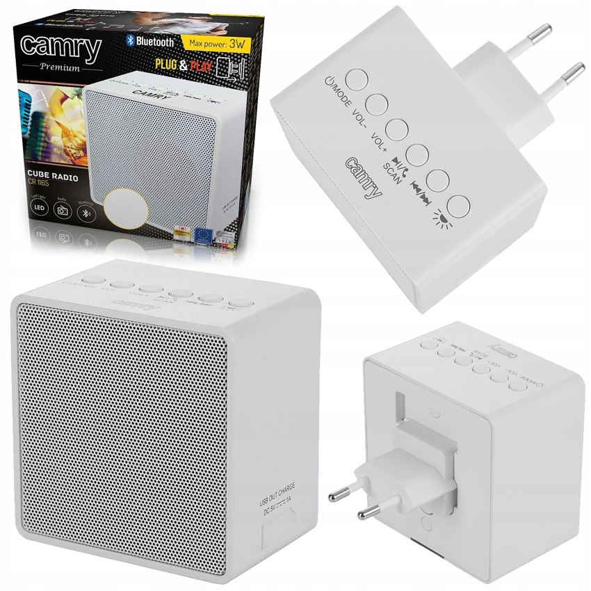 RADIO FM KOMPAKTOWE Z BLUETOOTH ODCZEPIANA WTYCZKA