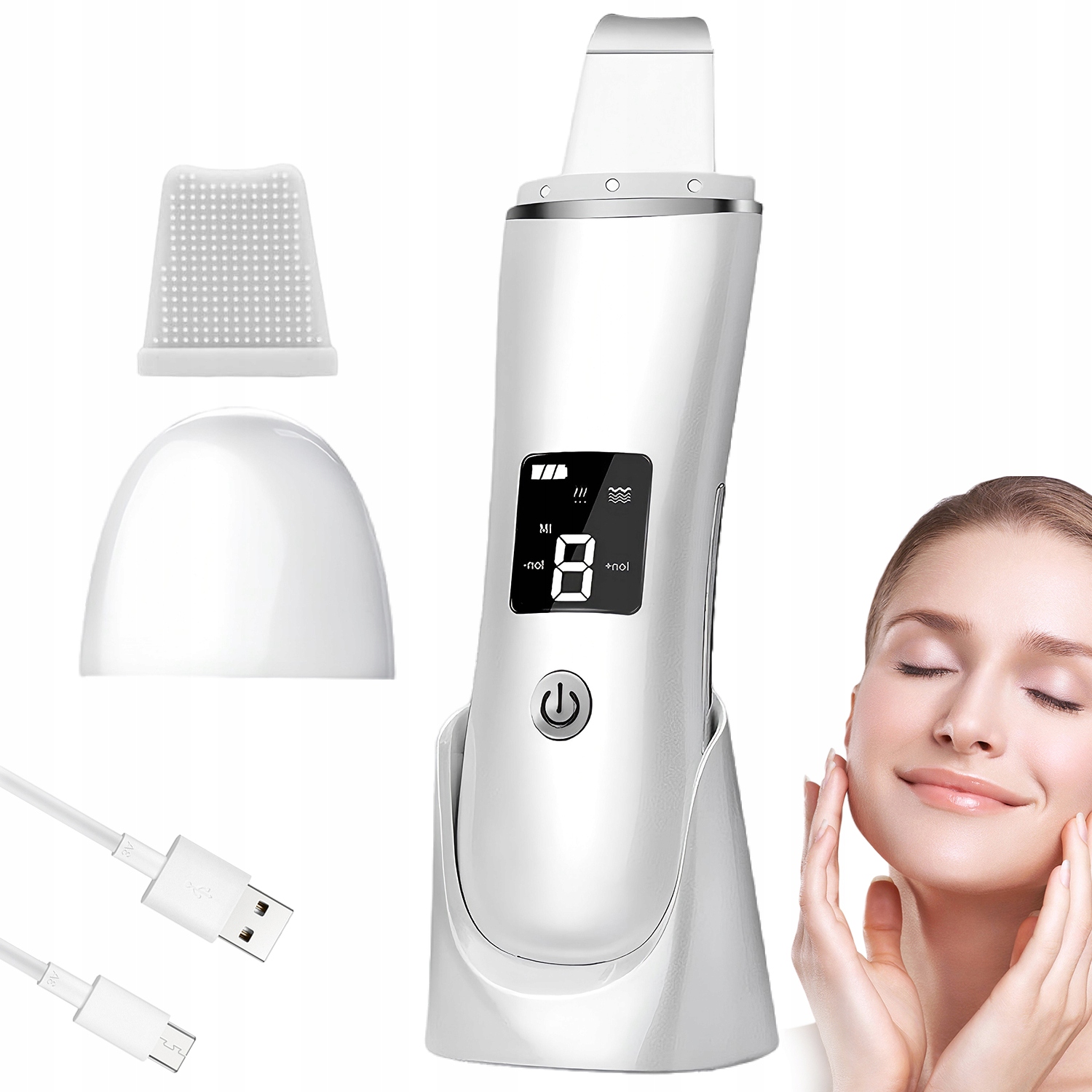 Bezdrátový Kavitační Peeling Na Obličej 4V1 S Iontoforézou A Hladkou Pokožkou