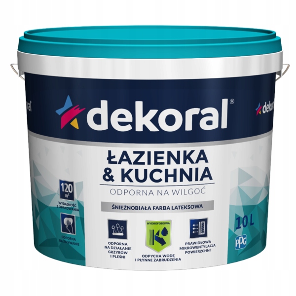 

Dekoral Łazienka & Kuchnia Lateksowa 1L Biała