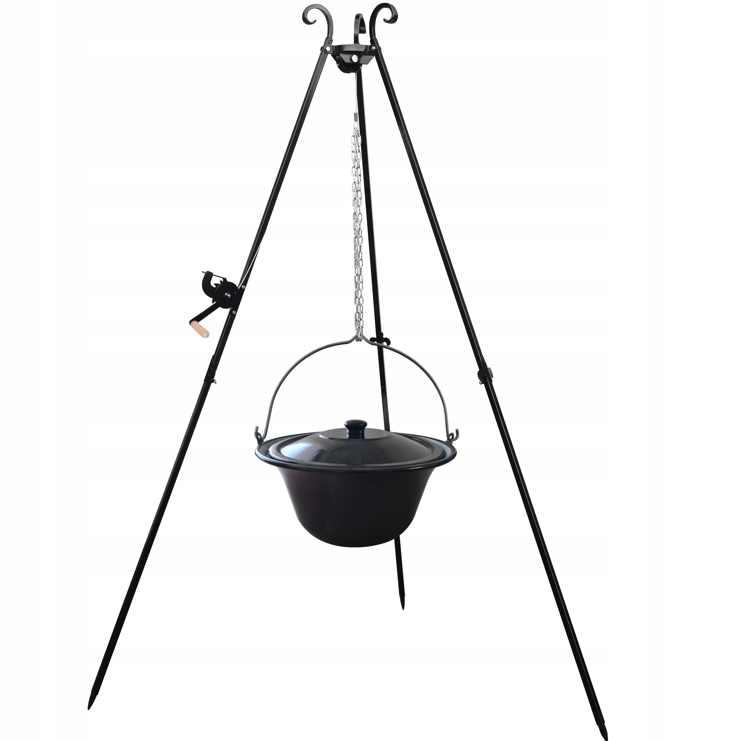 GRILL TRÓJNÓG OGRODOWY OGNISKOWY RUSZT 60 KOCIOŁEK Wysokość produktu 185 cm