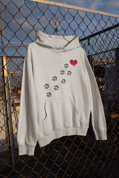 BLUZA KANGURKA PREZENT DLA KOCIARY ŁAPKI SERDUSZKO Rozmiar one size