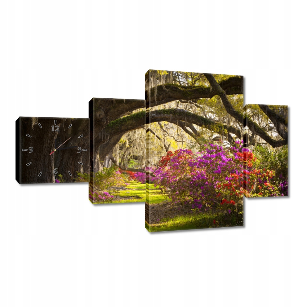 

Zegary ścienne 130x80 Kwiaty w parku