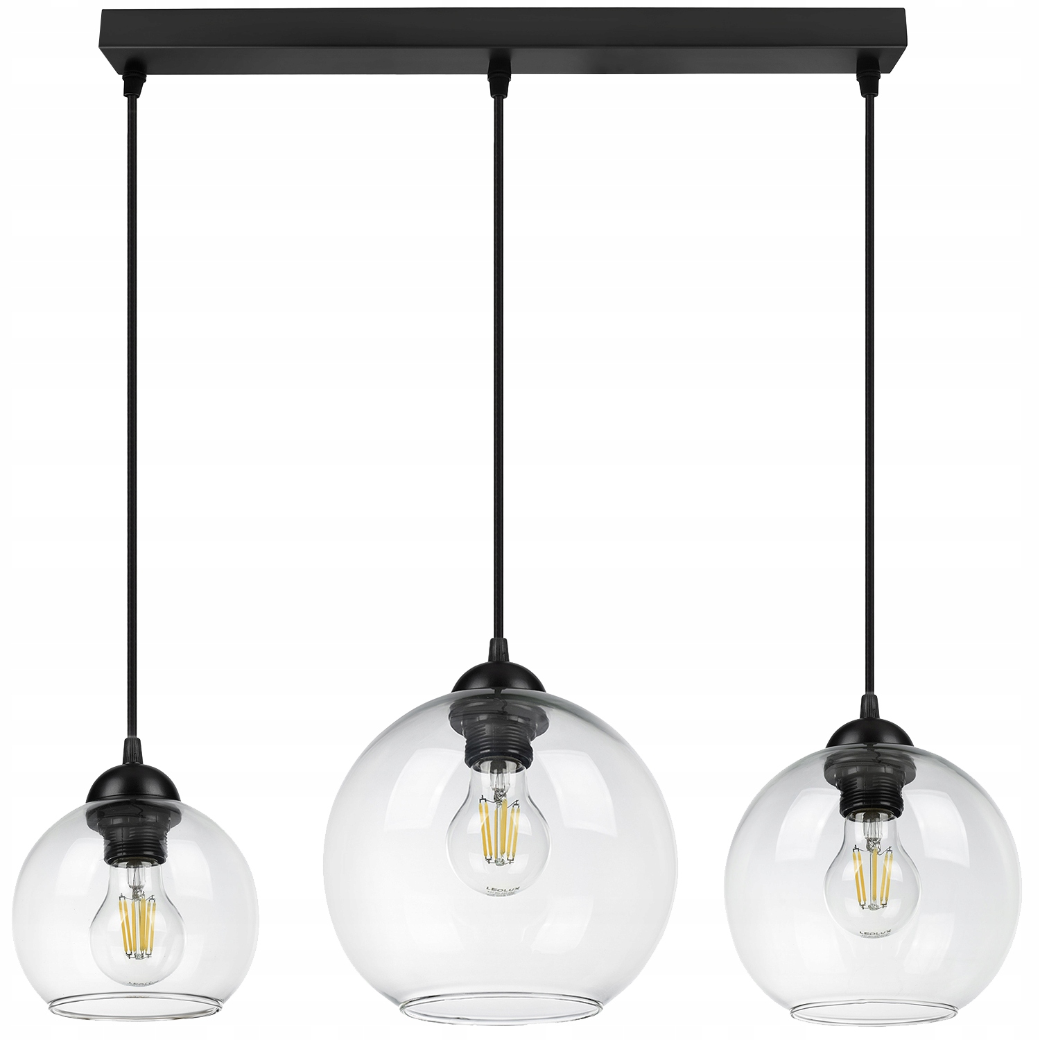 

Lampa Wisząca Sufitowa Żyrandol szklane kule Led
