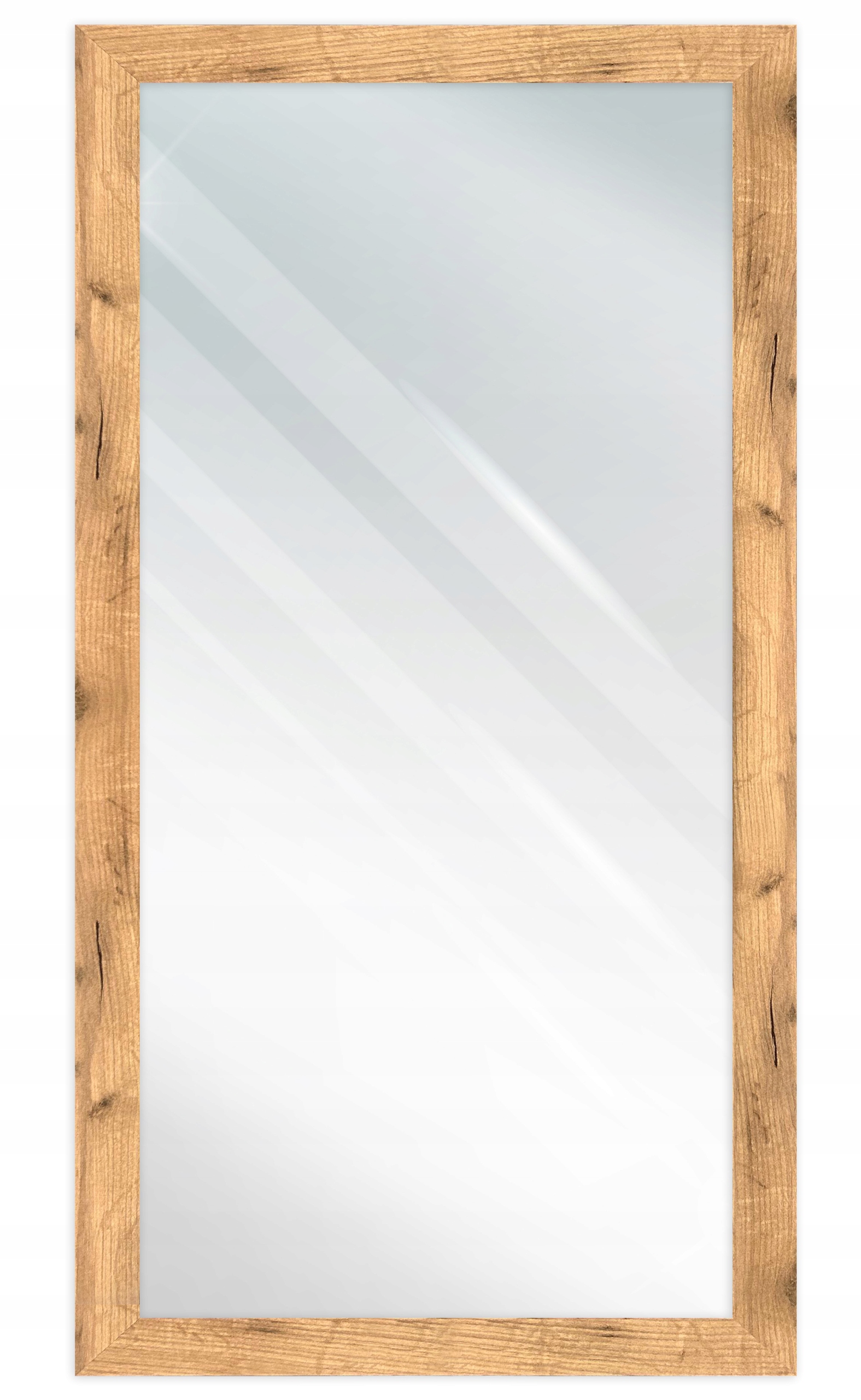 Zrcadlo v širokém rámu, dub zlatý, craft 110 x 60 cm