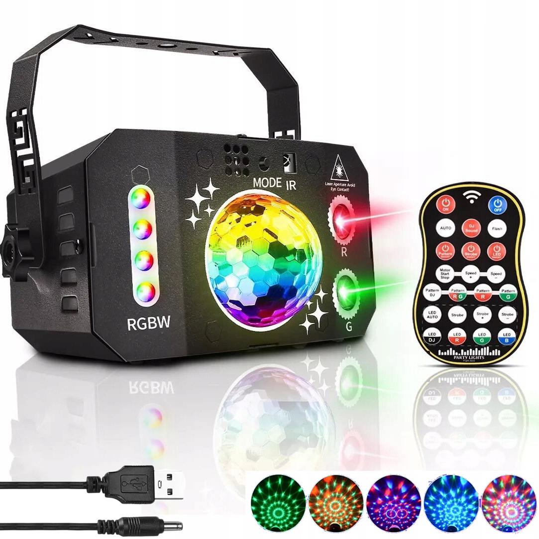 Diskotékové Disco Lampy Pro Párty, Domácí Osvětlení S Stroboskopem Dálkové Ovládání