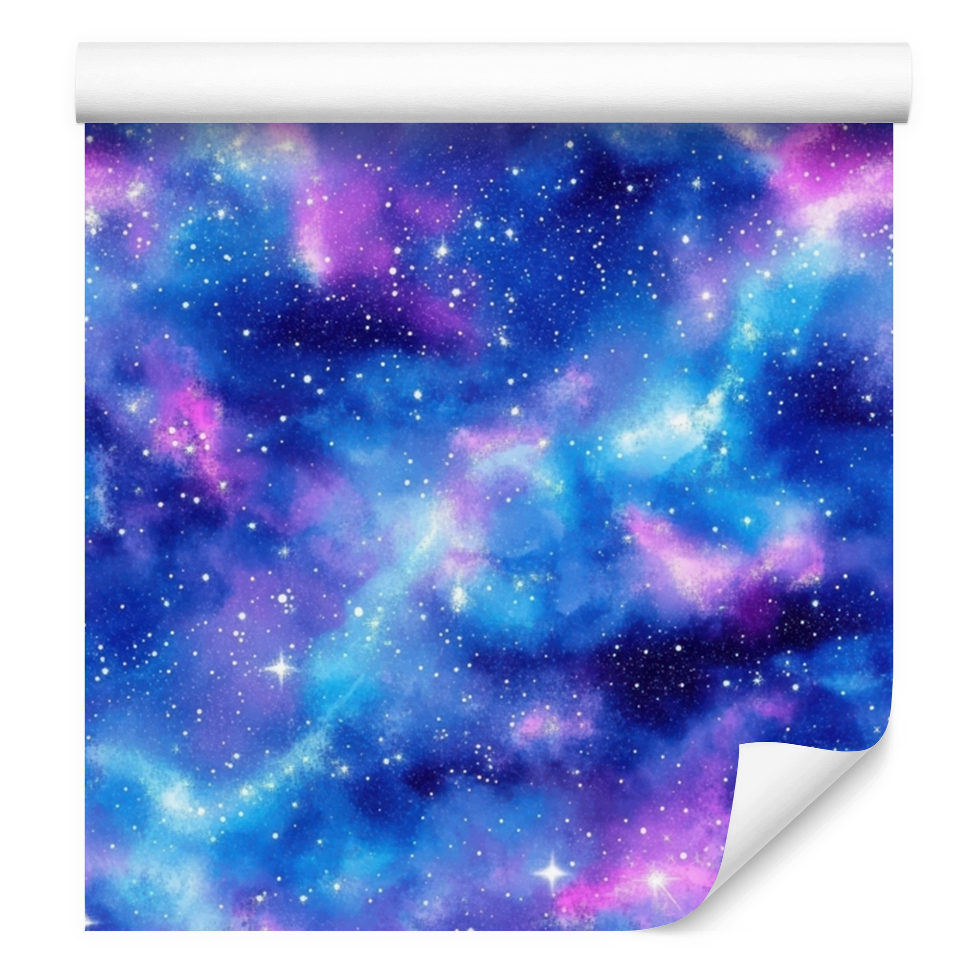 Akvarijní tapeta galaxie pozadí světle modrá, střed azurová 50x1000 cm