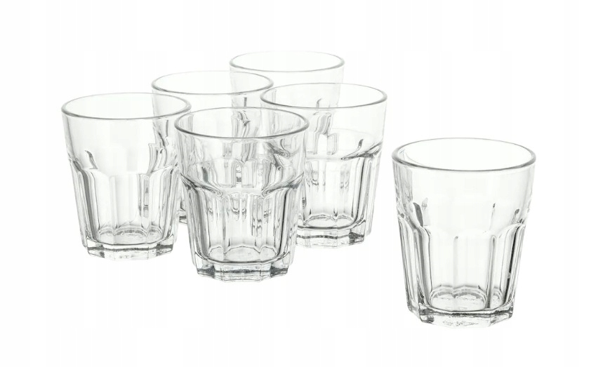 SZKLANKI DO NAPOJÓW IKEA POKAL PRZEZROCZYSTE 6SZT 270ML