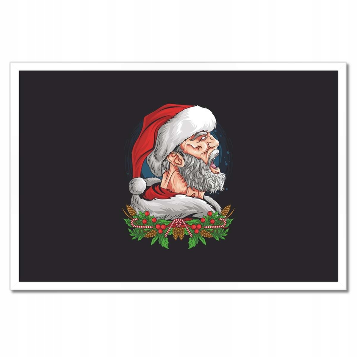 Plakáty v rámu 60x40 Rozzlobený Santa Claus