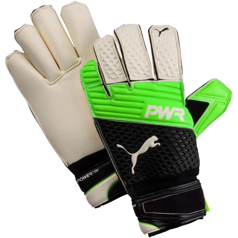 Rękawice bramkarskie Puma Evo Power Grip 2.3 Gc czarno-zielono-białe 041223
