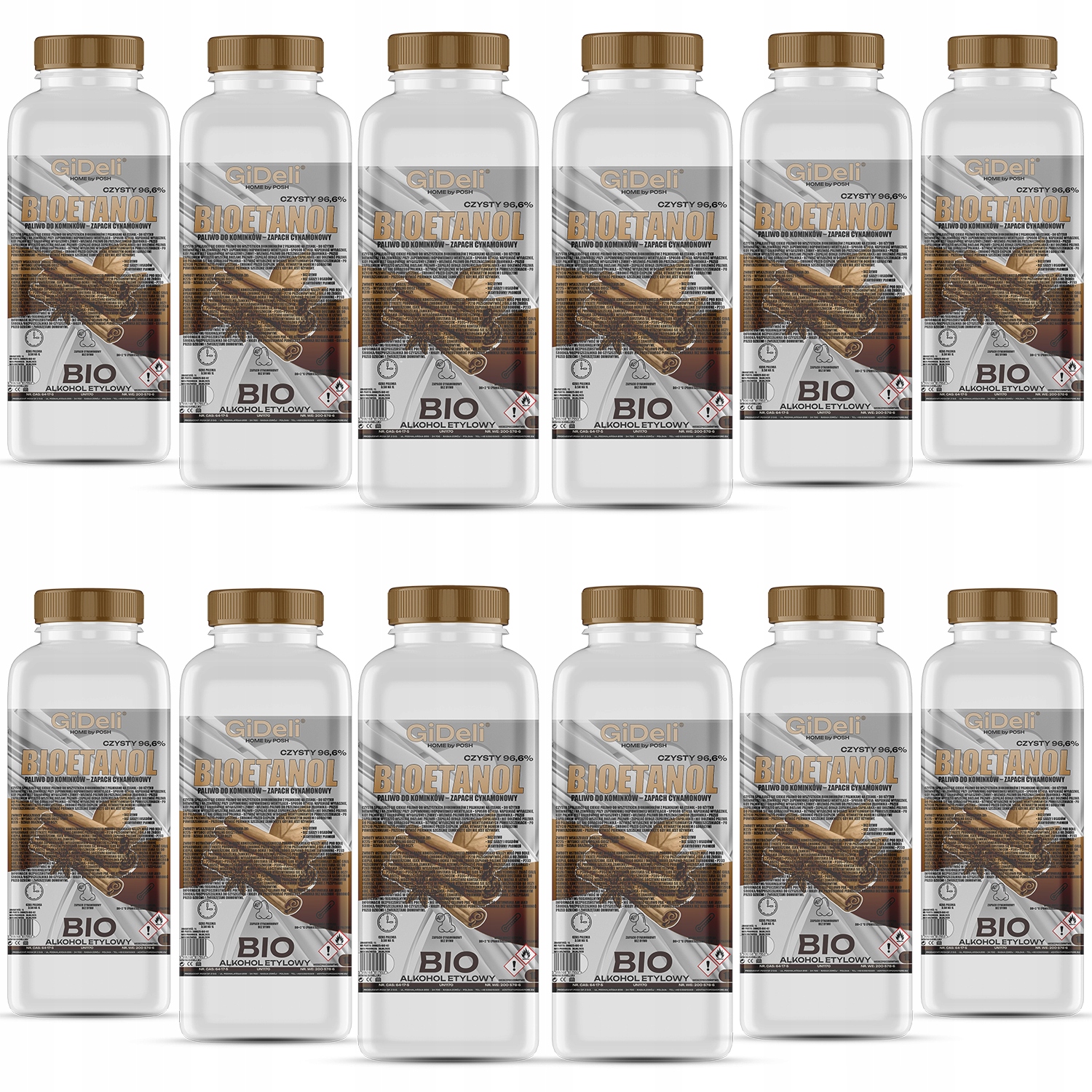 Bioetanol do krbu 12x1L s vôňou škorice, biopalivo