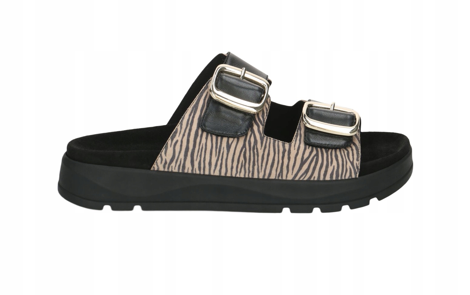 Béžové nazouváky s dvěma přezkami Caprice 9-27202 r40