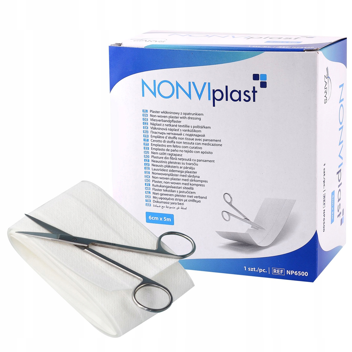 

Zarys Plaster włókninowy z Opatrunkiem 6cm x 5m