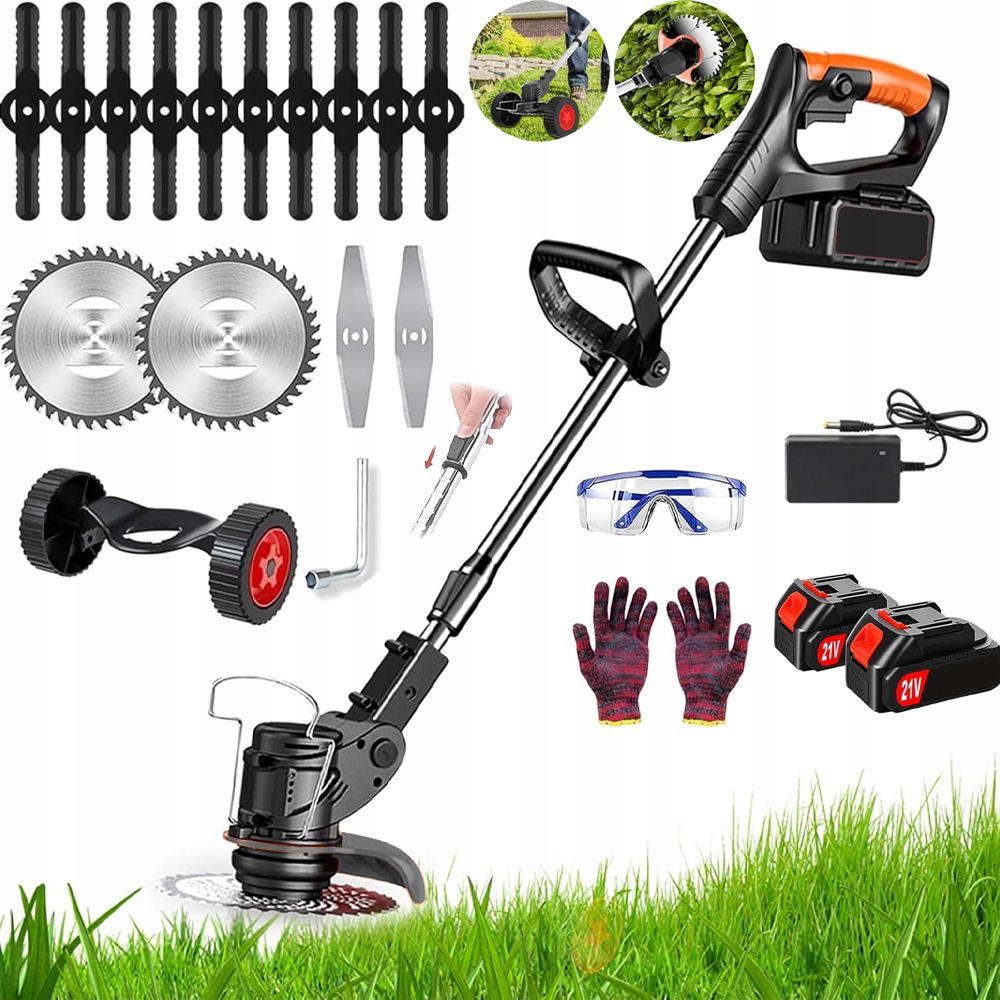 Podkaszarka Akumulatorowa Kosa Ogrodowa Wykaszarka Do Trawy Mocna 21V 880W