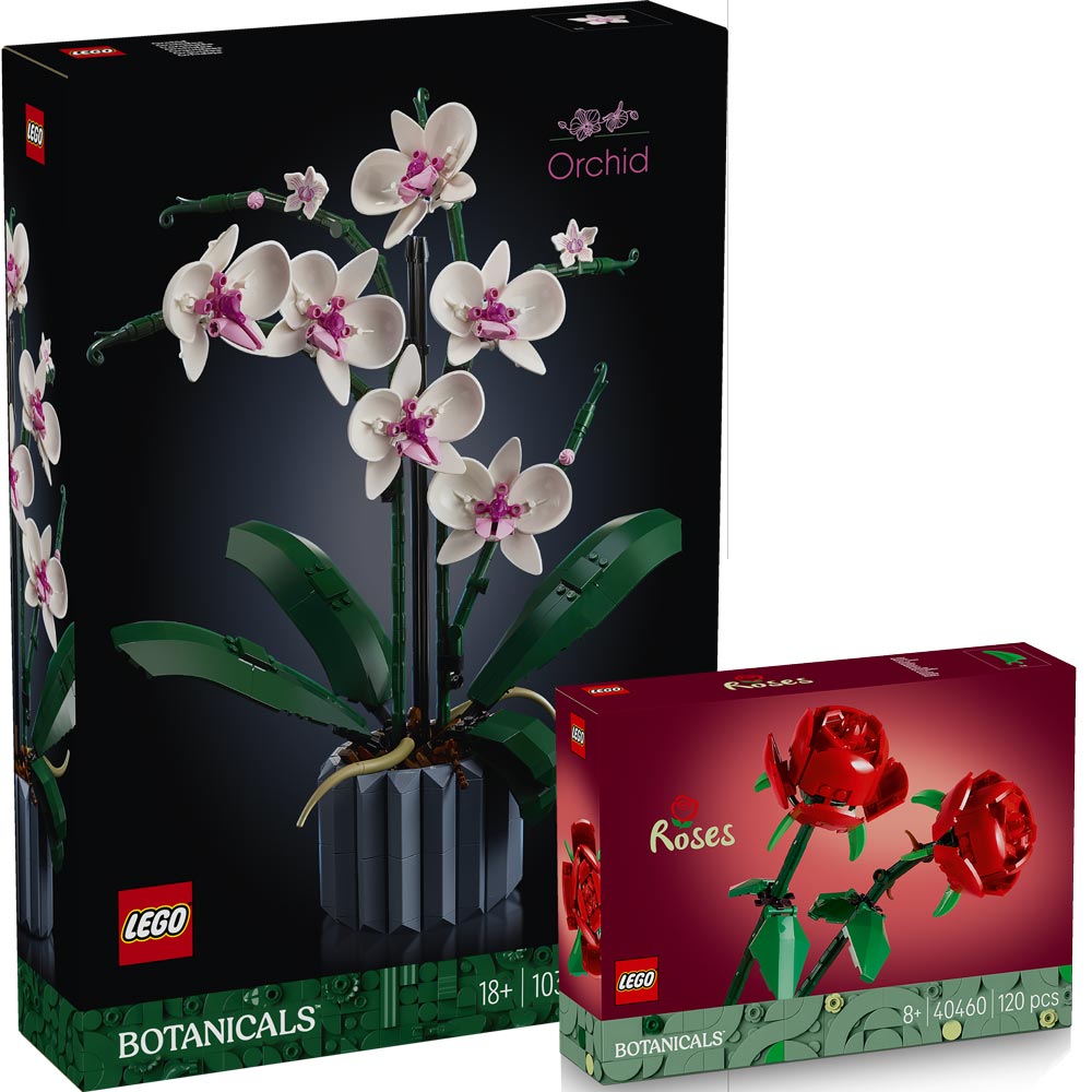 Lego Botanicals Orchidej 10311 Lego Růže 40460