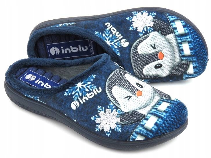 

Kapcie Damskie Inblu EC-81 Masujące Zimowe Pingwin