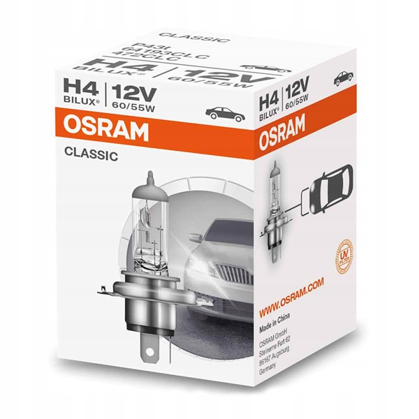 Osram żarówka samochodowa H4 12V 60/55W P43t Classic