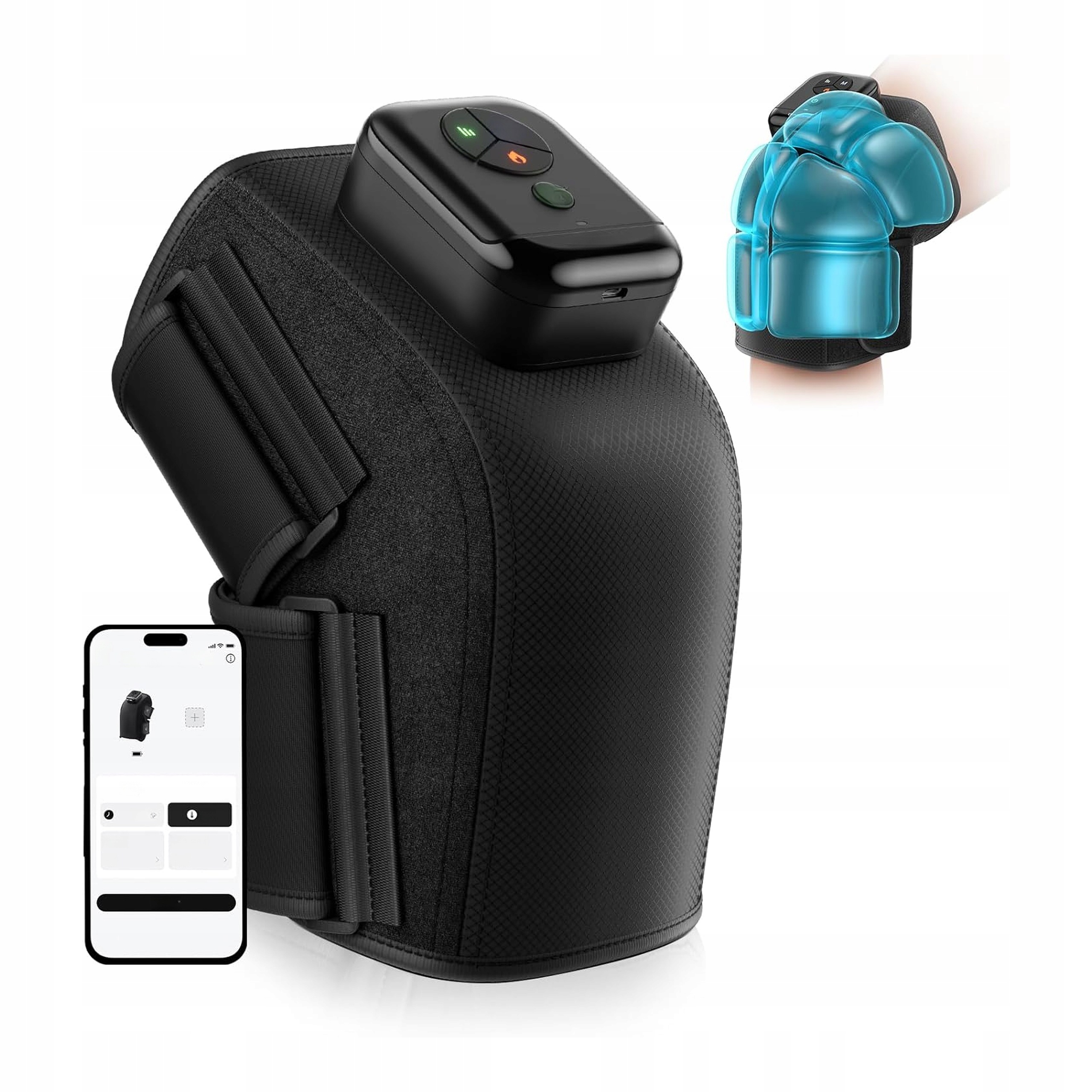 Masażer Bezprzewodowy Comfytemp Opaska Na Kolano Przenośny Usb 3W1