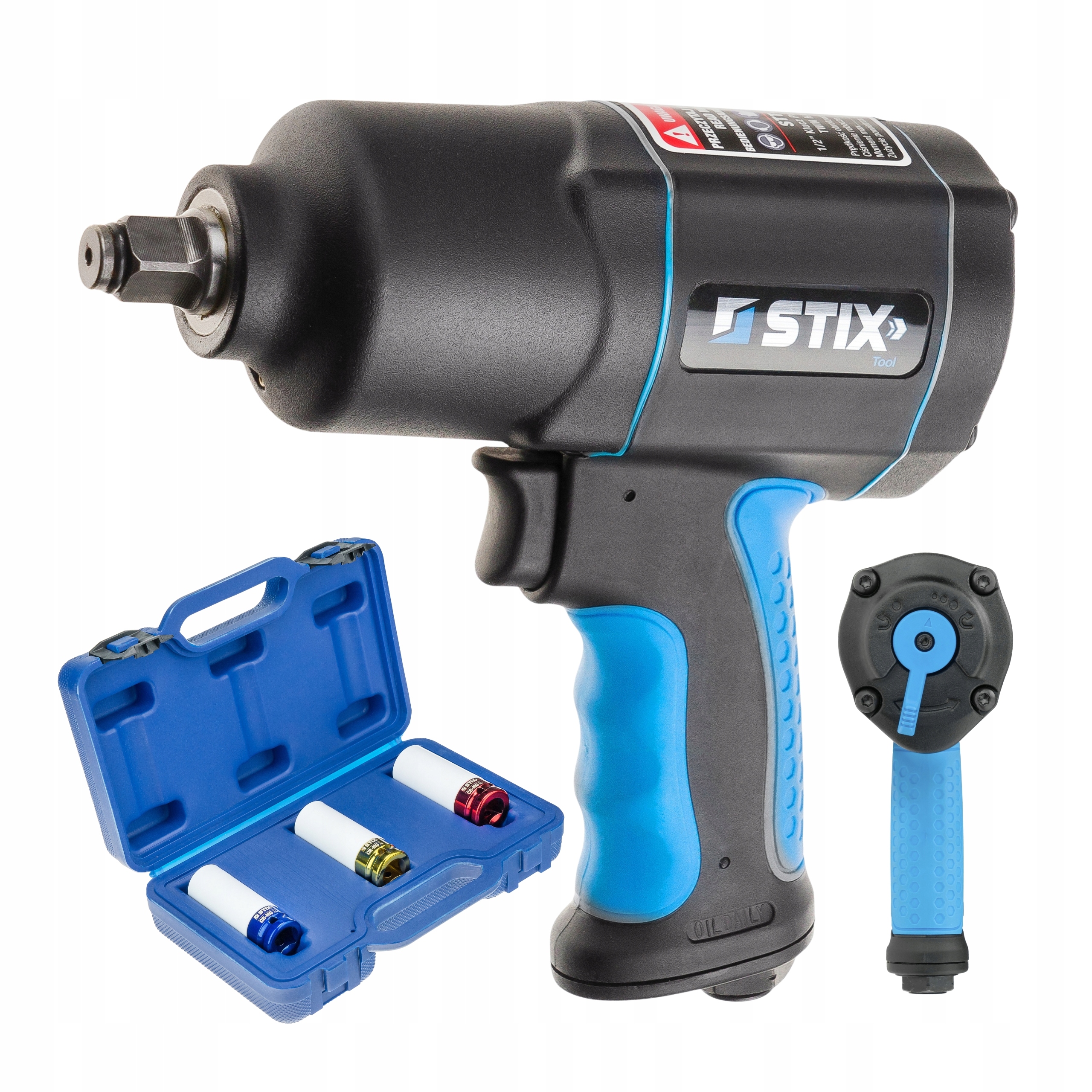 Pneumatický Rázový Utahovák 1700 Nm, Nástavce Na Hliníkové Ráfky 17 19 21 MM