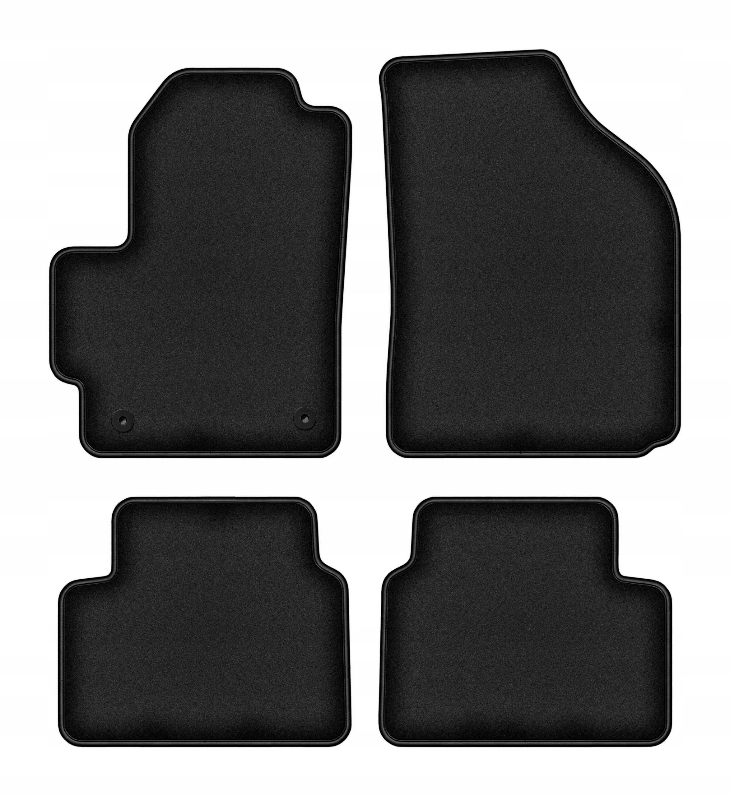 Koberčeky do auta velúrové čierne 4 ks pre: Chevrolet Matiz 2004-2009