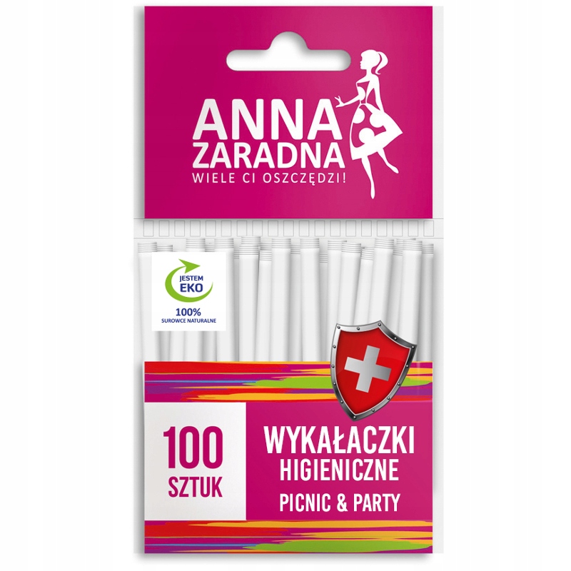 

Anna Zaradna Wykałaczki Higieniczne 100 Sztuk
