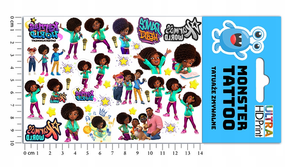 ZESTAW NAKLEJKI + TATUAŻE DLA DZIECI DZIECIĘCE ŚWIAT KARMY KARMA WORLD Marka inny