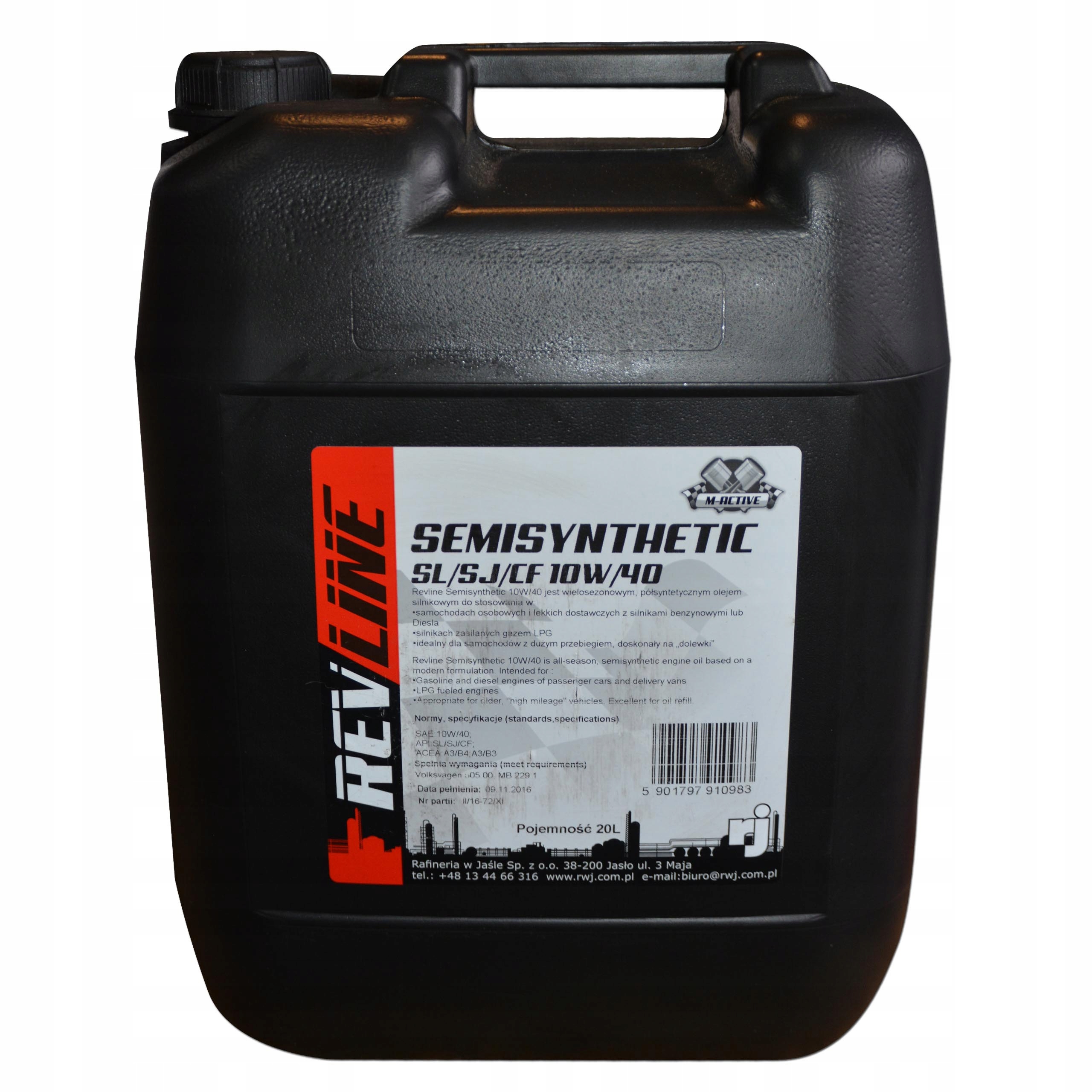 OLEJ REVLINE PÓŁSYNTETYK 10W40 20 L ORZESZE