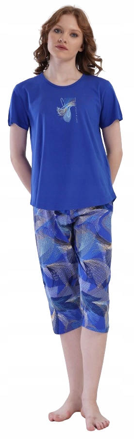 Modré Pyžamo Tričko Rybářské Kalhoty 3/4 4XL