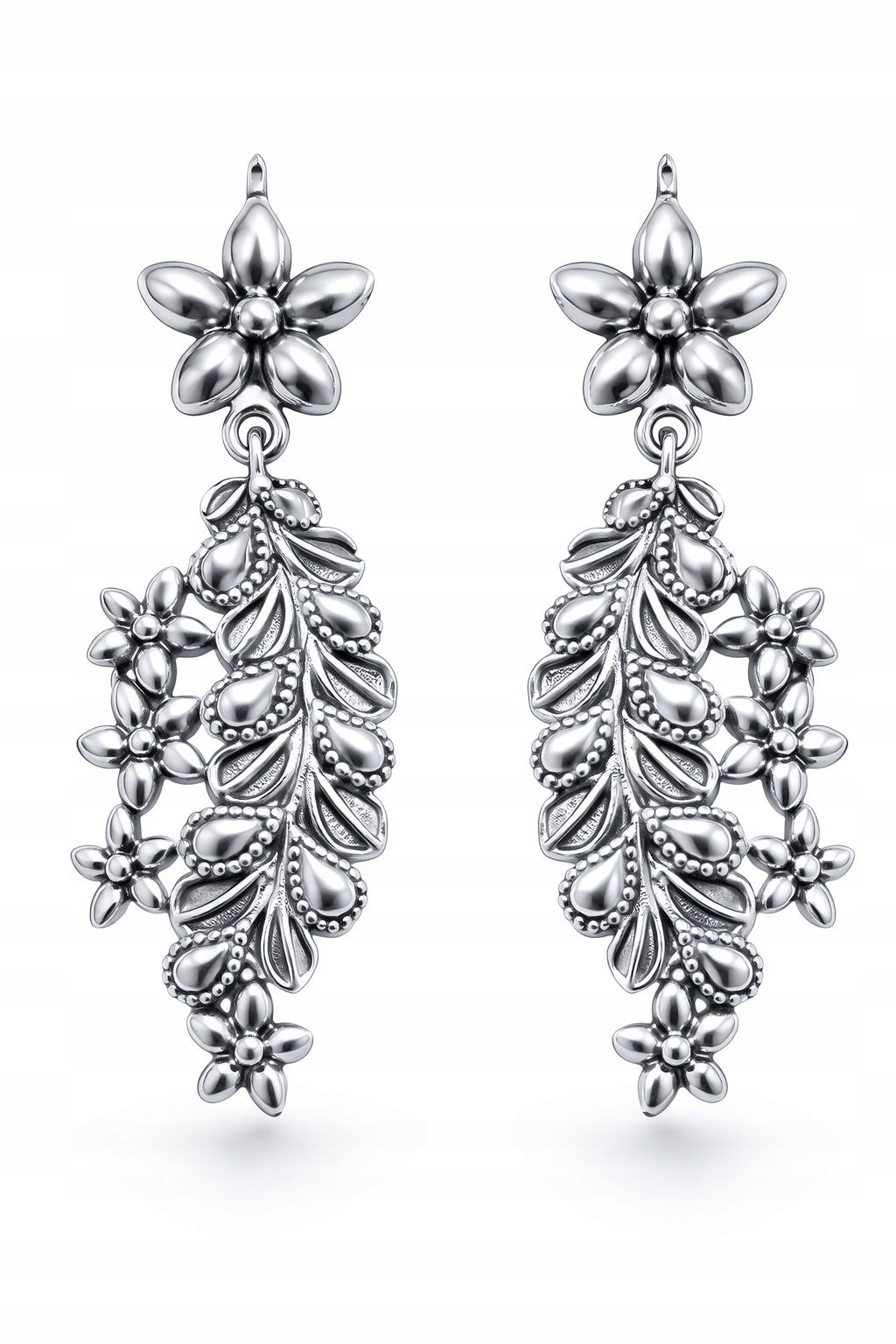 Okázalé houpací stříbrné náušnice polské stříbro 925