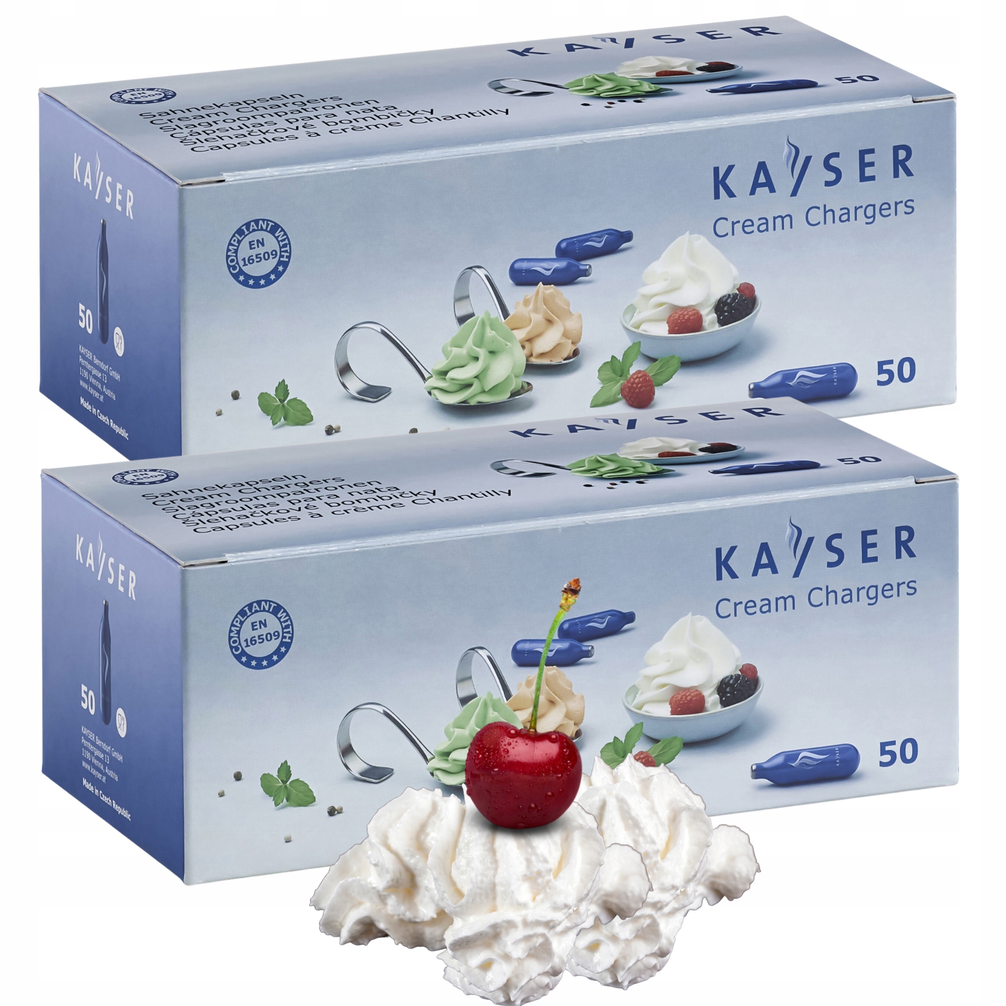 

Naboje Kayser do bitej śmietany N2O 100 sztuk