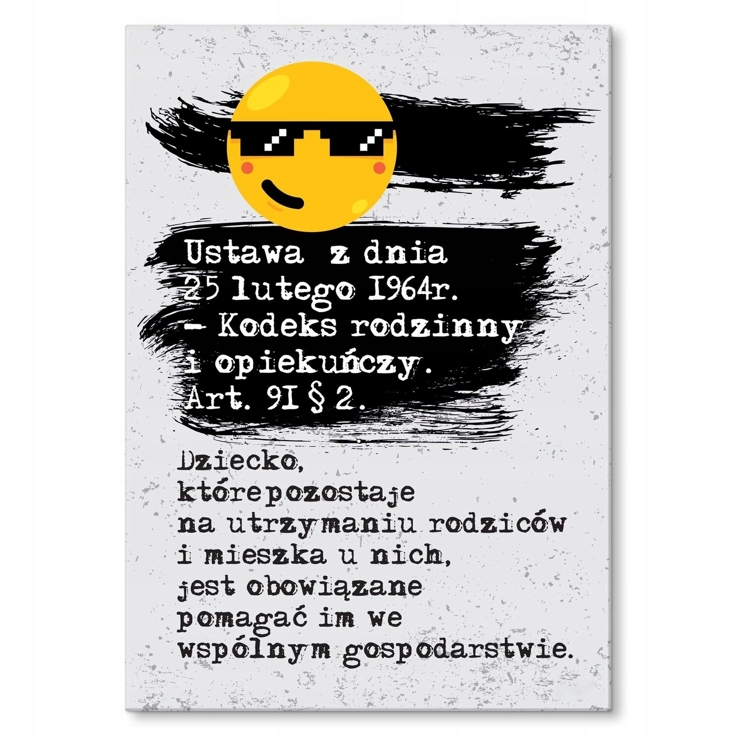 Kovový plakát Rodinný kodex Dárek 22 x 31 cm