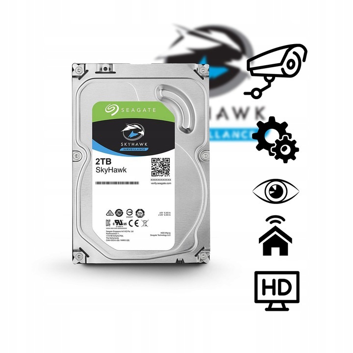 DYSK TWARDY SEAGATE SkyHawk 2TB MONITORING Seria DOPŁATA 2TB